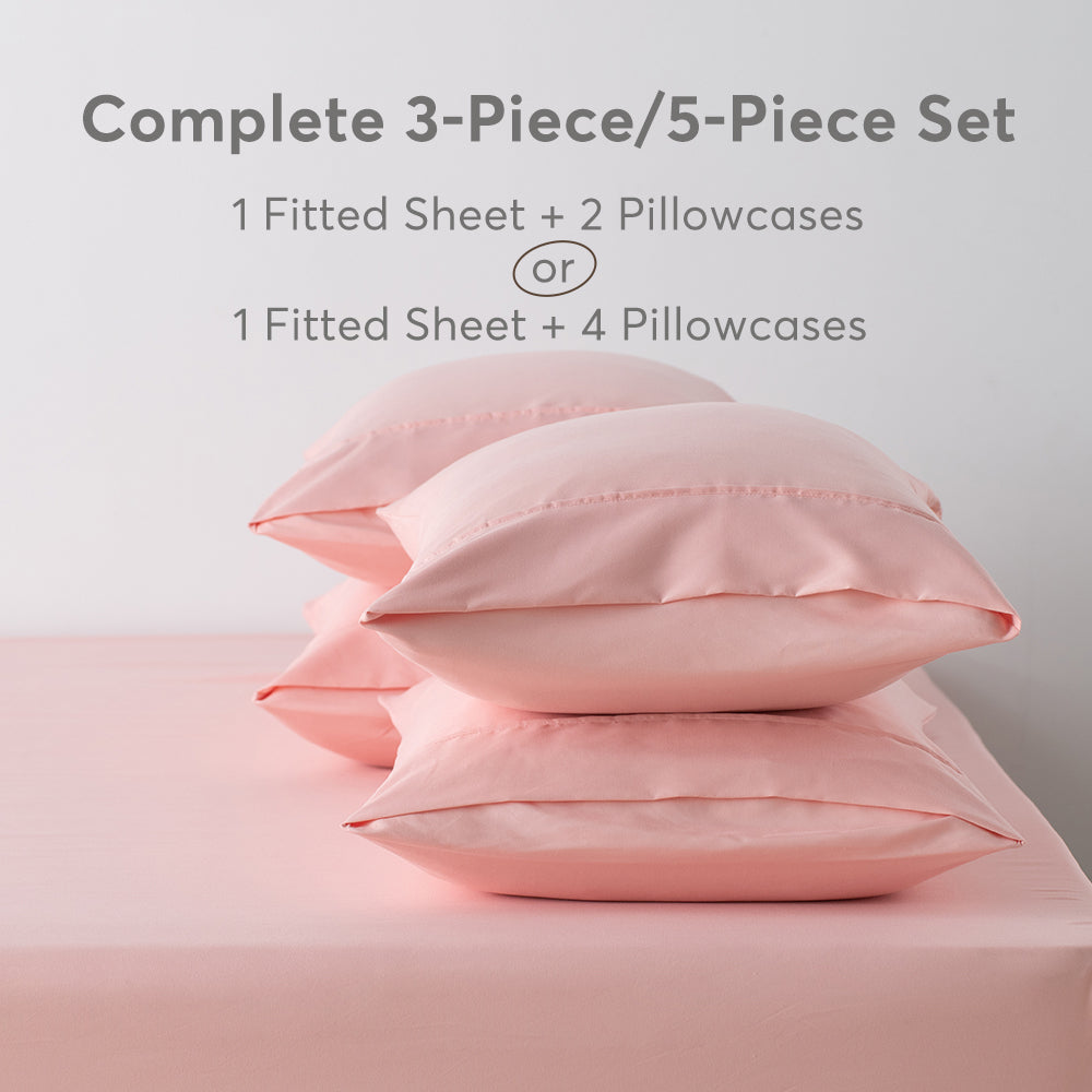 Sleep City Twin XL / Blue Sheet Set Kasentex All Season Deep Pocket Fitted Sheet Set with Pillowcases, Room Decor, Graduation Gifts Kasentex