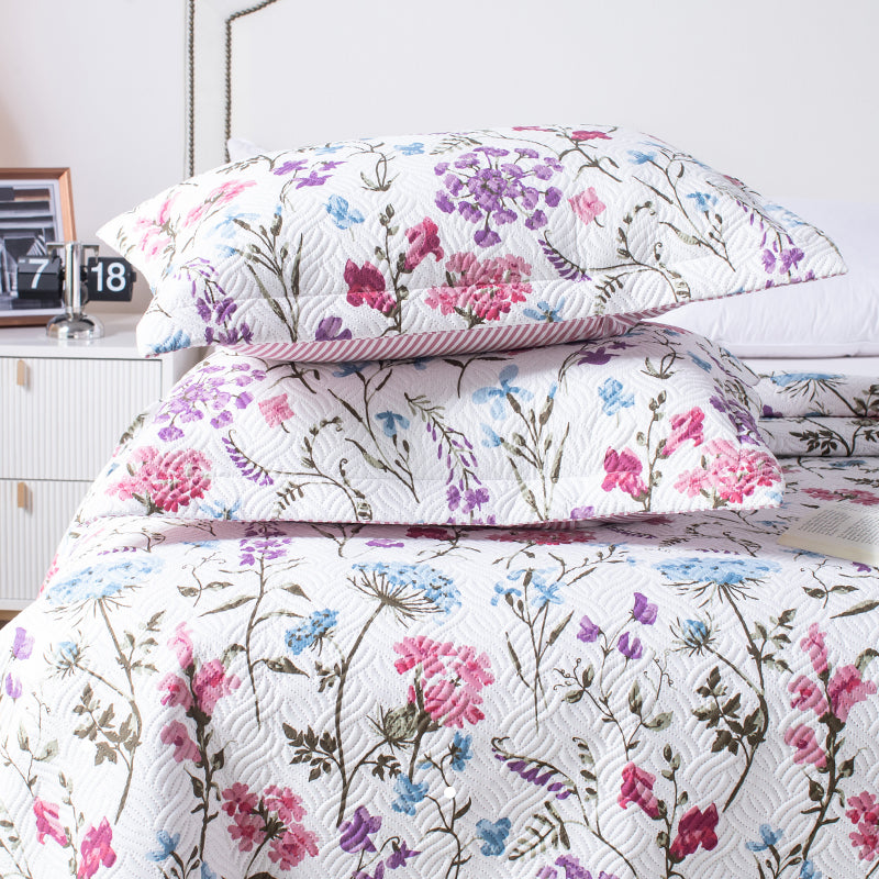 Sleep City Twin Kasentex Floral Quilt Set - Lightweight & Reversible - Cozy & Stylish Bedding - Machine Washable, Room Decor, Graduation Gifts Kasentex