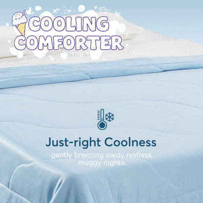 Sleep City Twin / White Comforter Kasentex All Season Ultra Soft Cooling Blanket Comforter, Hypoallergenic and Breathable, Room Decor, Graduation Gifts Kasentex
