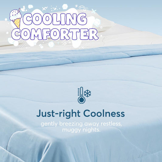 Sleep City Twin / White Comforter Kasentex All Season Ultra Soft Cooling Blanket Comforter, Hypoallergenic and Breathable, Room Decor, Graduation Gifts Kasentex