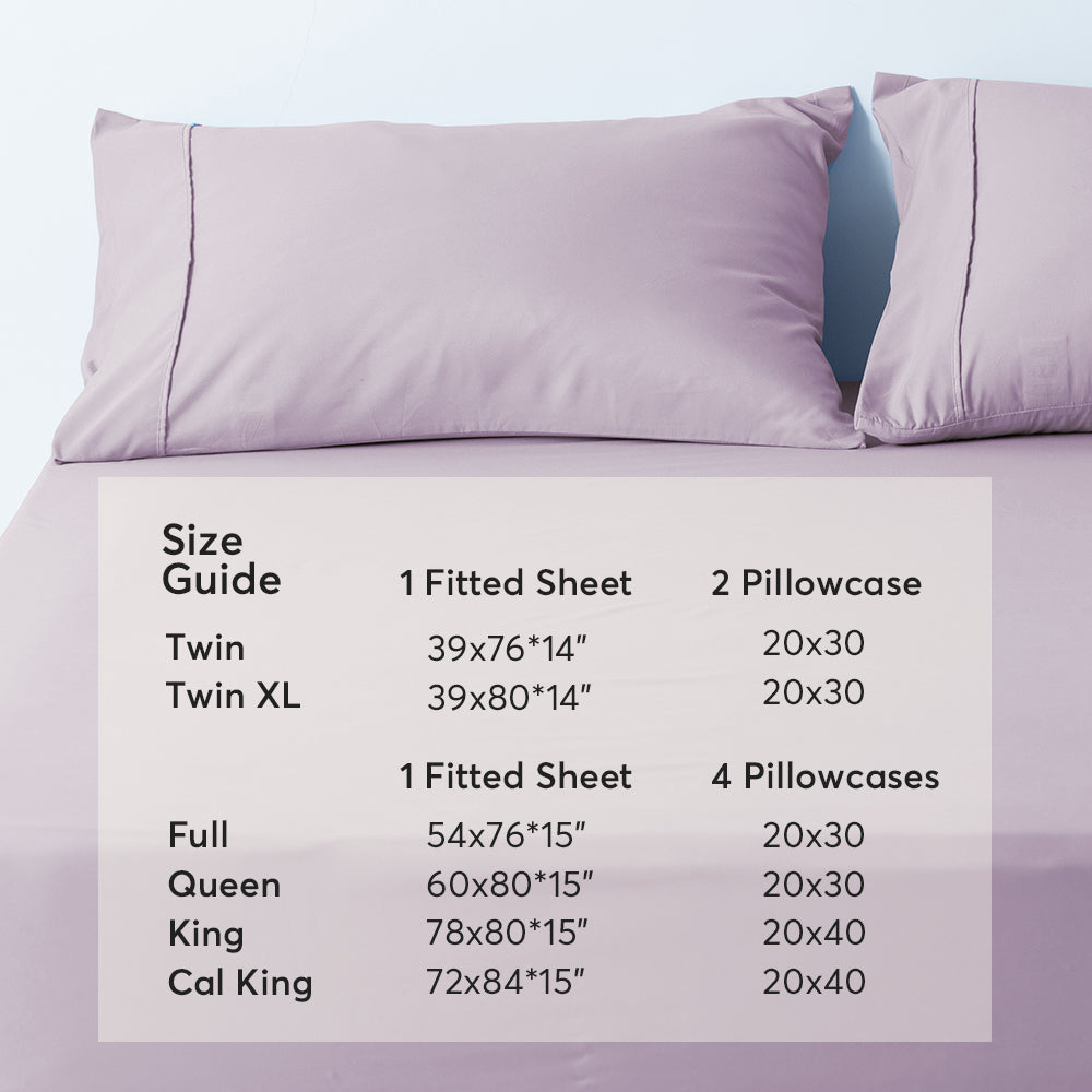 Sleep City Twin XL / Blue Sheet Set Kasentex All Season Deep Pocket Fitted Sheet Set with Pillowcases, Room Decor, Graduation Gifts Kasentex
