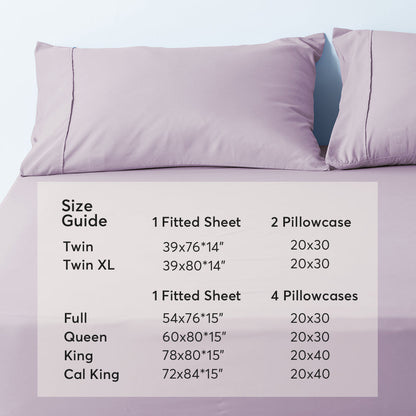 Sleep City Twin XL / Blue Sheet Set Kasentex All Season Deep Pocket Fitted Sheet Set with Pillowcases, Room Decor, Graduation Gifts Kasentex