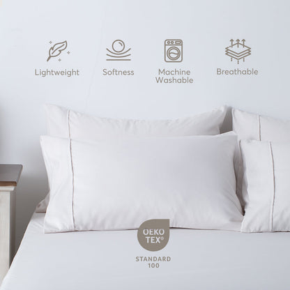 Sleep City Twin XL / Blue Sheet Set Kasentex All Season Deep Pocket Fitted Sheet Set with Pillowcases, Room Decor, Graduation Gifts Kasentex