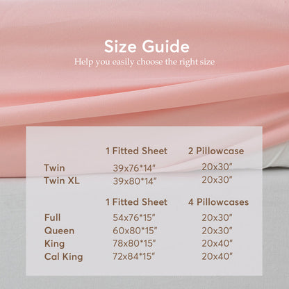 Sleep City Twin XL / Blue Sheet Set Kasentex All Season Deep Pocket Fitted Sheet Set with Pillowcases, Room Decor, Graduation Gifts Kasentex