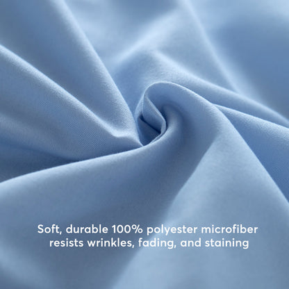 Sleep City Twin XL / Blue Sheet Set Kasentex All Season Deep Pocket Fitted Sheet Set with Pillowcases, Room Decor, Graduation Gifts Kasentex