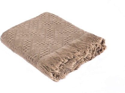 Sleep City Chargoal grey Throw Blanket Kasentex 100% Cotton Soft Knitted Throw Blanket, Room Decor, Graduation Gifts, Fathers Day Gift, Mom Gift Kasentex