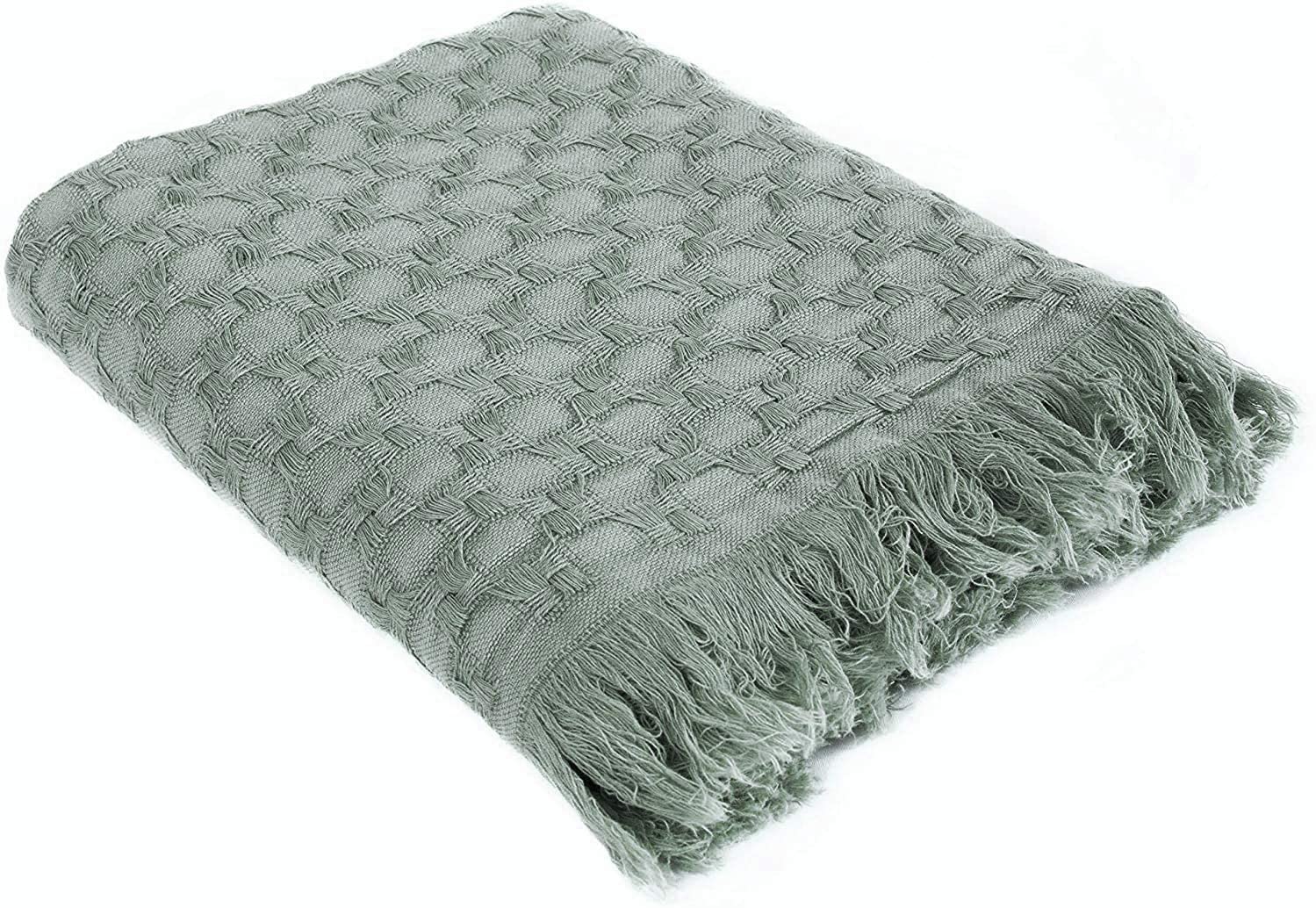 Sleep City Chargoal grey Throw Blanket Kasentex 100% Cotton Soft Knitted Throw Blanket, Room Decor, Graduation Gifts, Fathers Day Gift, Mom Gift Kasentex