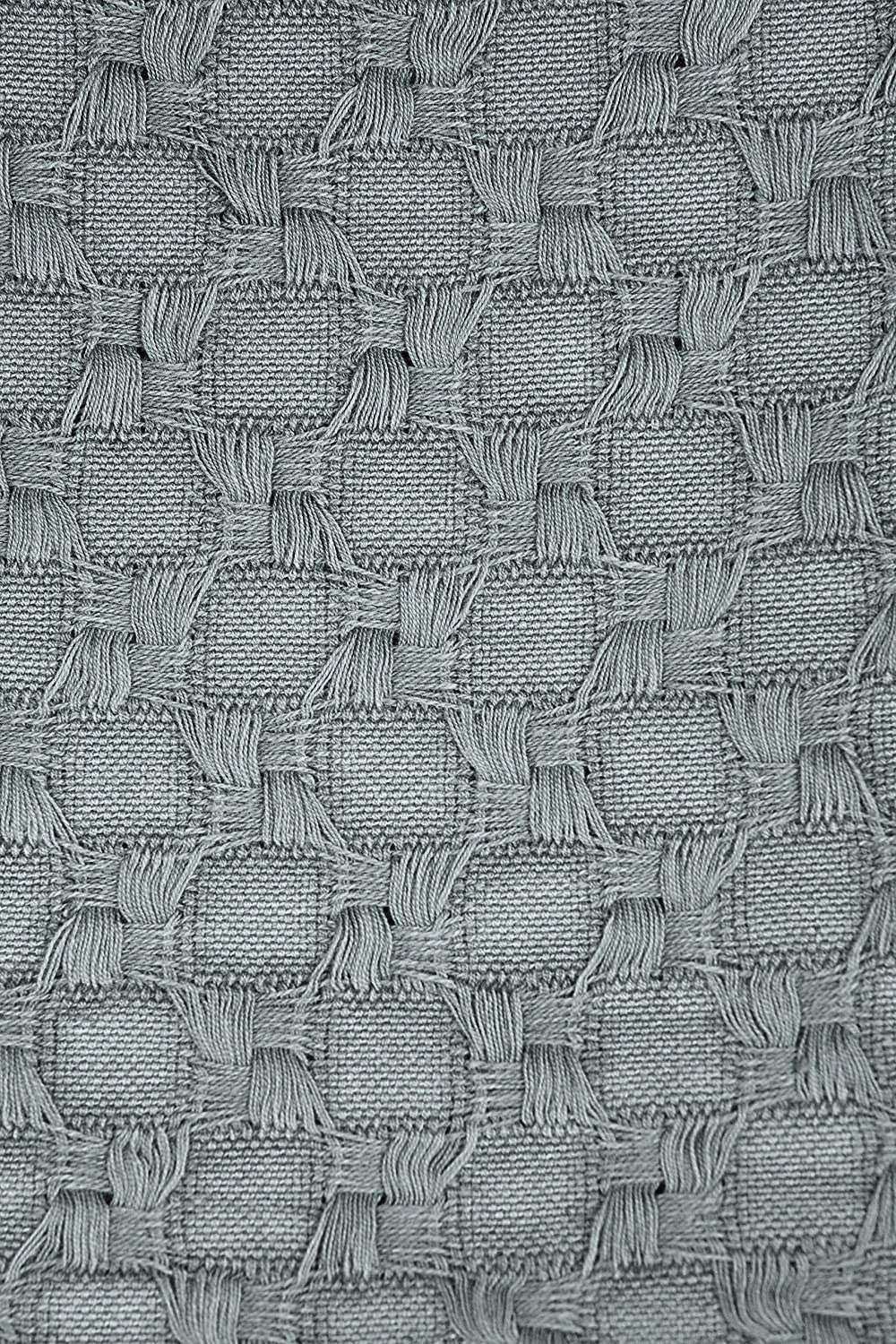 Sleep City Chargoal grey Throw Blanket Kasentex 100% Cotton Soft Knitted Throw Blanket, Room Decor, Graduation Gifts, Fathers Day Gift, Mom Gift Kasentex
