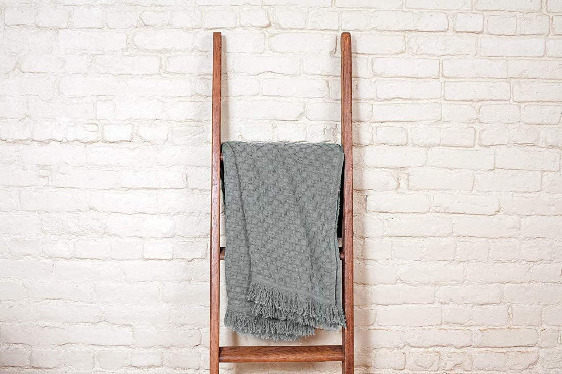 Sleep City Chargoal grey Throw Blanket Kasentex 100% Cotton Soft Knitted Throw Blanket, Room Decor, Graduation Gifts, Fathers Day Gift, Mom Gift Kasentex
