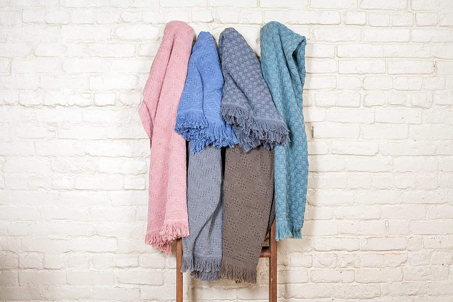 Sleep City Chargoal grey Throw Blanket Kasentex 100% Cotton Soft Knitted Throw Blanket, Room Decor, Graduation Gifts, Fathers Day Gift, Mom Gift Kasentex