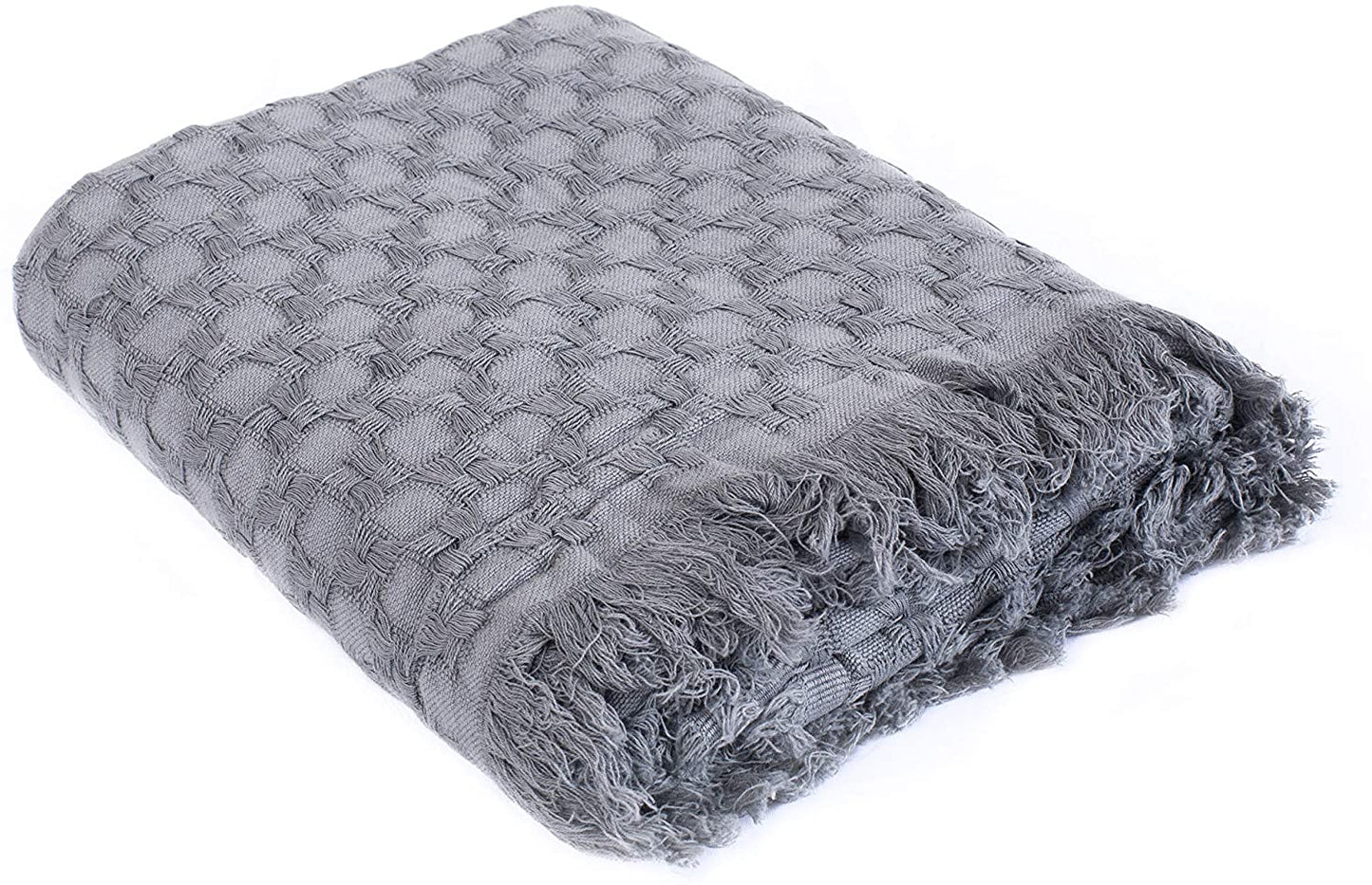 Sleep City Chargoal grey Throw Blanket Kasentex 100% Cotton Soft Knitted Throw Blanket, Room Decor, Graduation Gifts, Fathers Day Gift, Mom Gift Kasentex