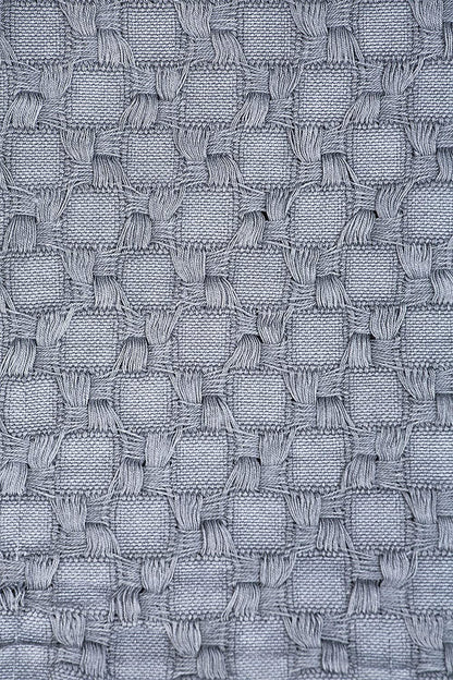 Sleep City Chargoal grey Throw Blanket Kasentex 100% Cotton Soft Knitted Throw Blanket, Room Decor, Graduation Gifts, Fathers Day Gift, Mom Gift Kasentex