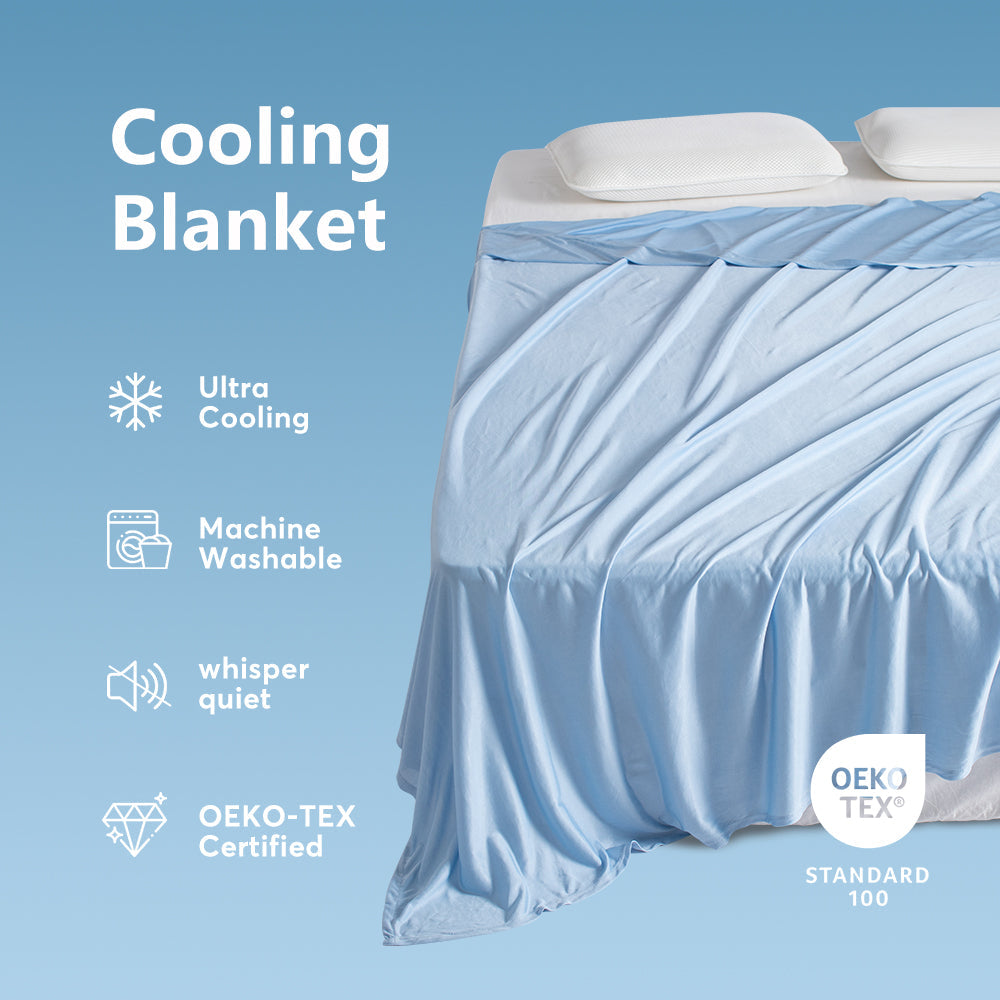 Sleep City Throw / Blue Throw Blanket Kasentex All Season Ultra Soft Silky Cooling Blanket, Hypoallergenic and Breathable Kasentex