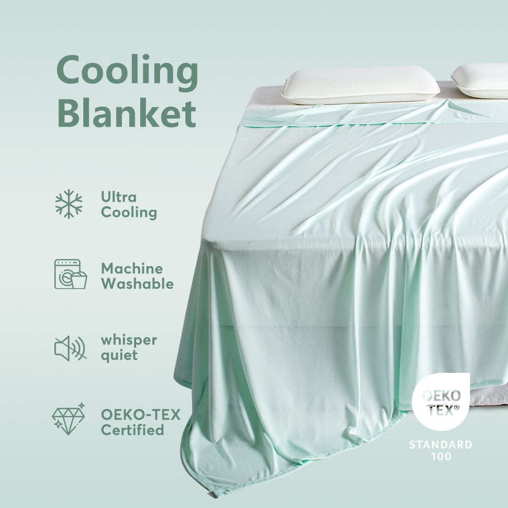 Sleep City Throw / Green Throw Blanket Kasentex All Season Ultra Soft Silky Cooling Blanket, Hypoallergenic and Breathable Kasentex