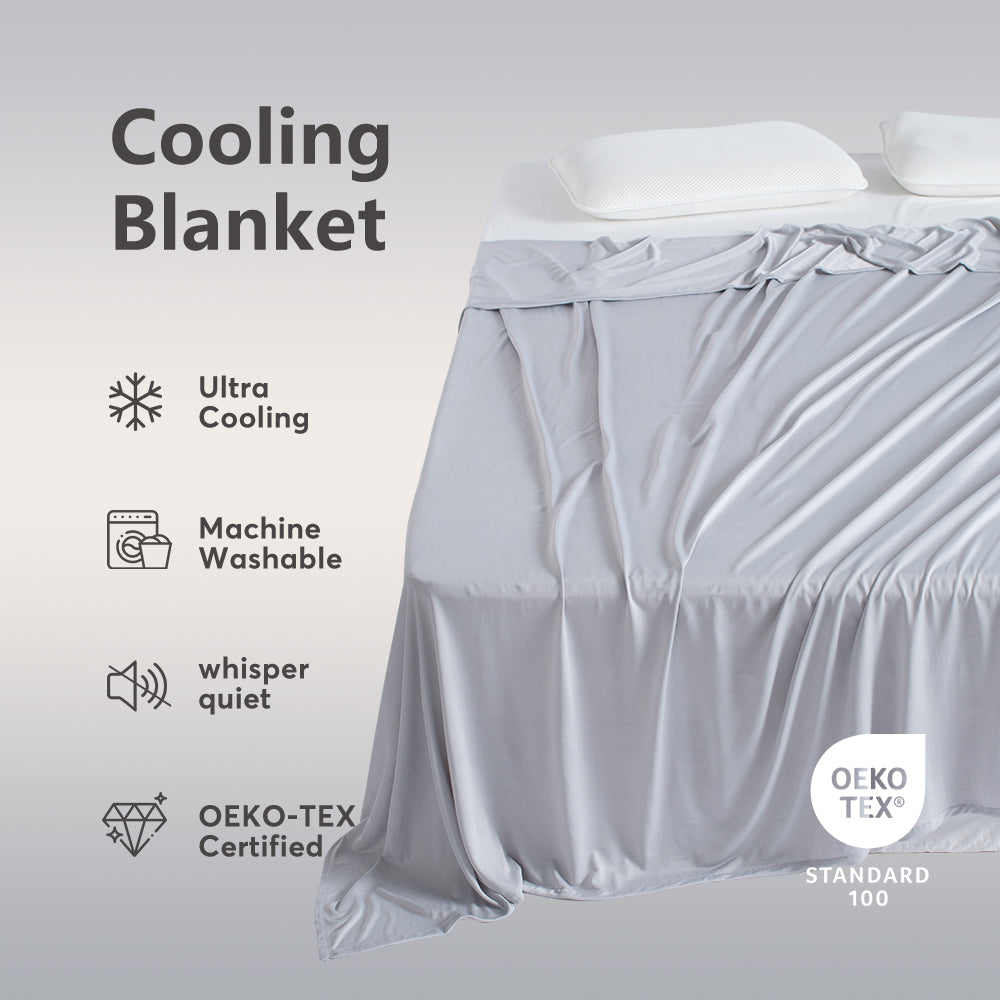 Sleep City Throw / Gray Throw Blanket Kasentex All Season Ultra Soft Silky Cooling Blanket, Hypoallergenic and Breathable Kasentex