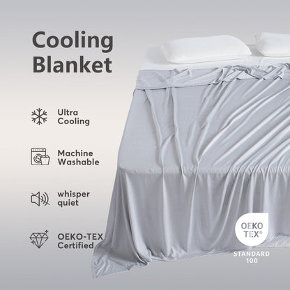 Sleep City Throw / Gray Throw Blanket Kasentex All Season Ultra Soft Silky Cooling Blanket, Hypoallergenic and Breathable Kasentex