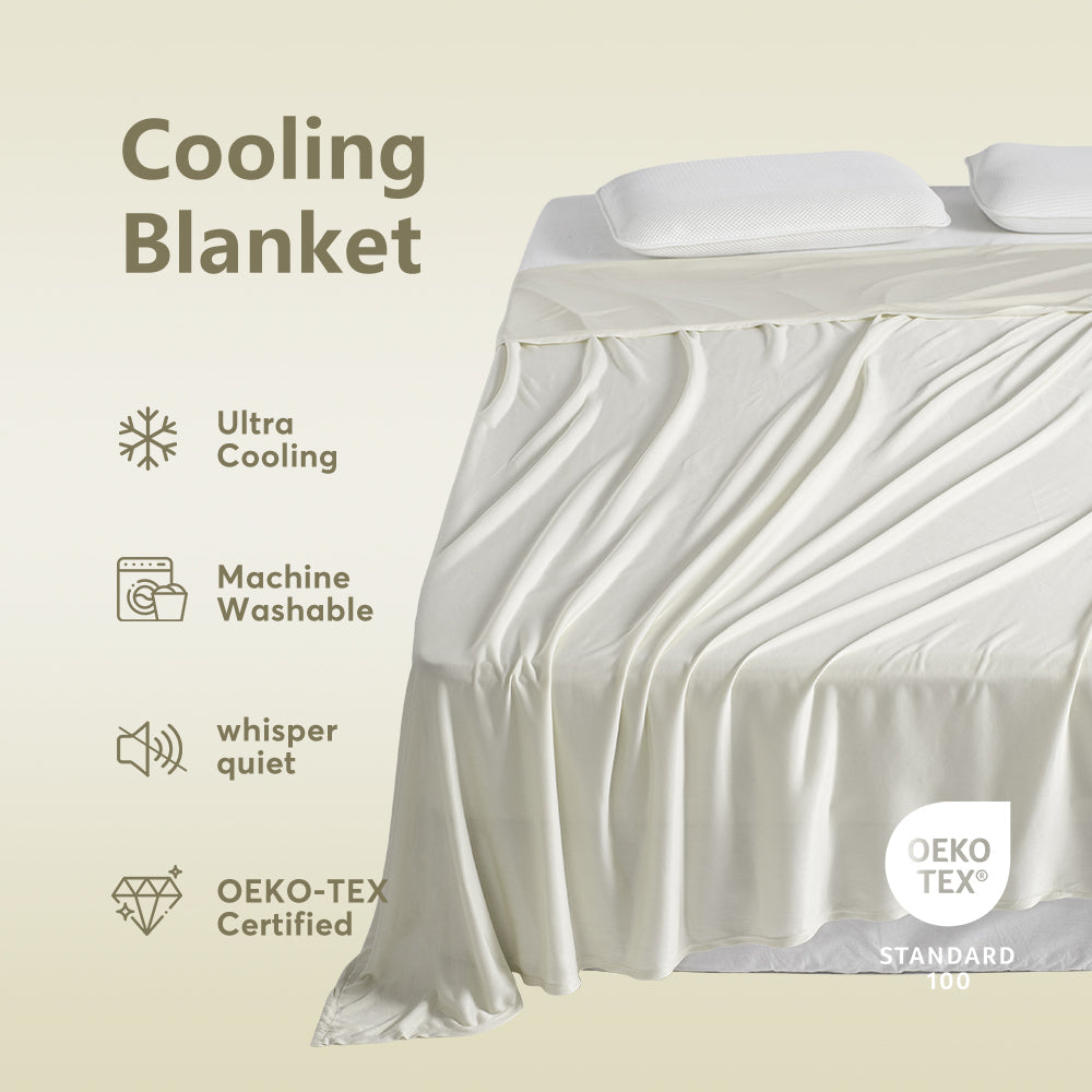 Sleep City Throw / White Throw Blanket Kasentex All Season Ultra Soft Silky Cooling Blanket, Hypoallergenic and Breathable Kasentex