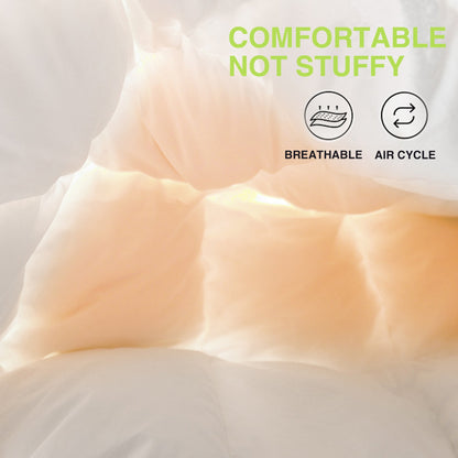 Sleep City Twin/Twin XL - All Season Comforter Kasentex Ultra Soft Green Piped Edge Warm Heavy Weights Down Comforter, White, Room Decor, Graduation Gifts Kasentex
