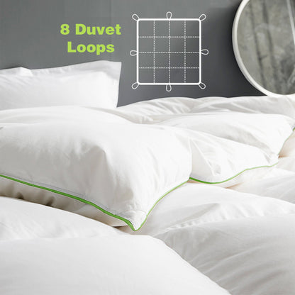 Sleep City Twin/Twin XL - All Season Comforter Kasentex Ultra Soft Green Piped Edge Warm Heavy Weights Down Comforter, White, Room Decor, Graduation Gifts Kasentex