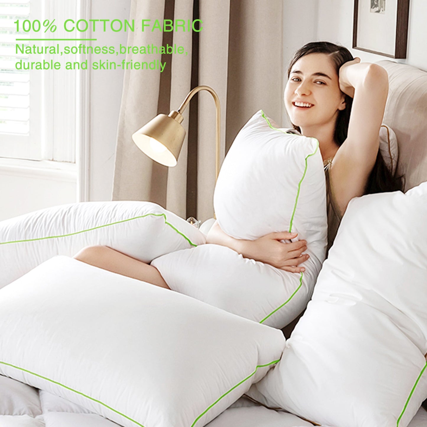 King Goose Down Feather Pillow Set
