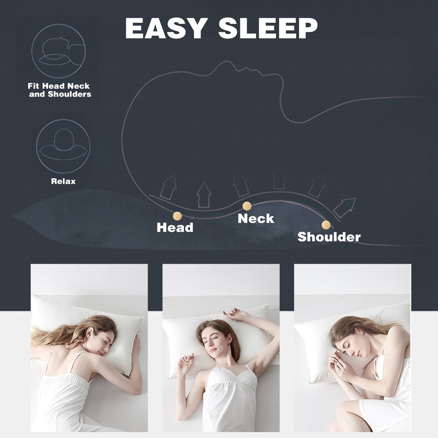 King Goose Down Feather Pillow Set