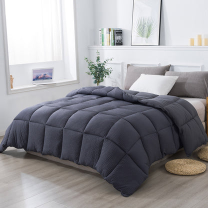 Sleep City Twin / White Comforter Kasentex Ultra Soft All Season Down Alternative Reversible Comforter, Twin, Queen, King, Room Decor, Graduation Gifts Kasentex