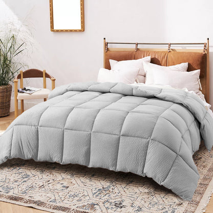 Sleep City Twin / White Comforter Kasentex Ultra Soft All Season Down Alternative Reversible Comforter, Twin, Queen, King, Room Decor, Graduation Gifts Kasentex