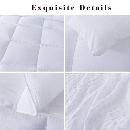 Sleep City Twin / White Comforter Kasentex Ultra Soft All Season Down Alternative Reversible Comforter, Twin, Queen, King, Room Decor, Graduation Gifts Kasentex
