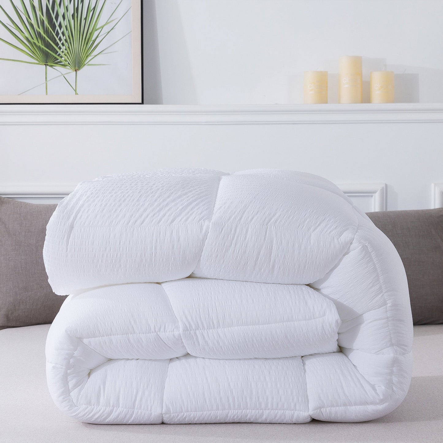 Sleep City Twin / White Comforter Kasentex Ultra Soft All Season Down Alternative Reversible Comforter, Twin, Queen, King, Room Decor, Graduation Gifts Kasentex