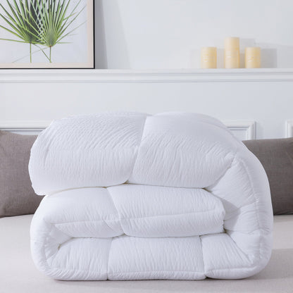 Sleep City Twin / White Comforter Kasentex Ultra Soft All Season Down Alternative Reversible Comforter, Twin, Queen, King, Room Decor, Graduation Gifts Kasentex