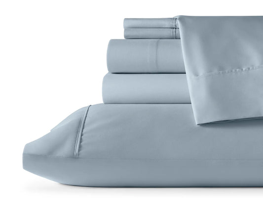 light blue luxury hotel microfiber sheet sets
