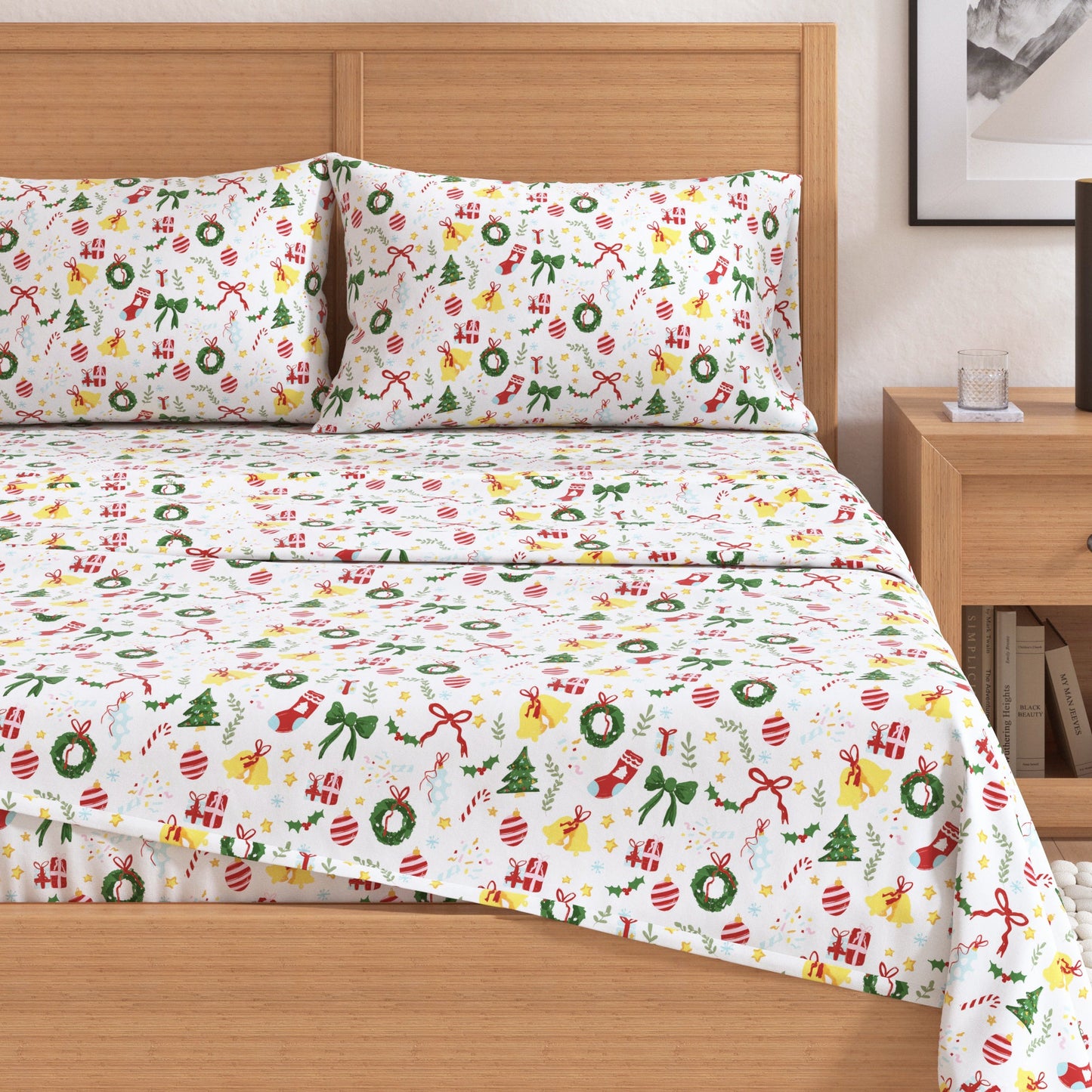 4-Piece Turkish Cotton Christmas Flannel Sheet - Whittaker Collection