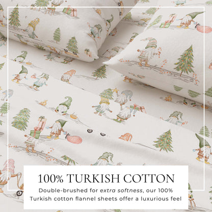 Turkish Cotton Flannel Sheet Set - Elevated Holiday Collection