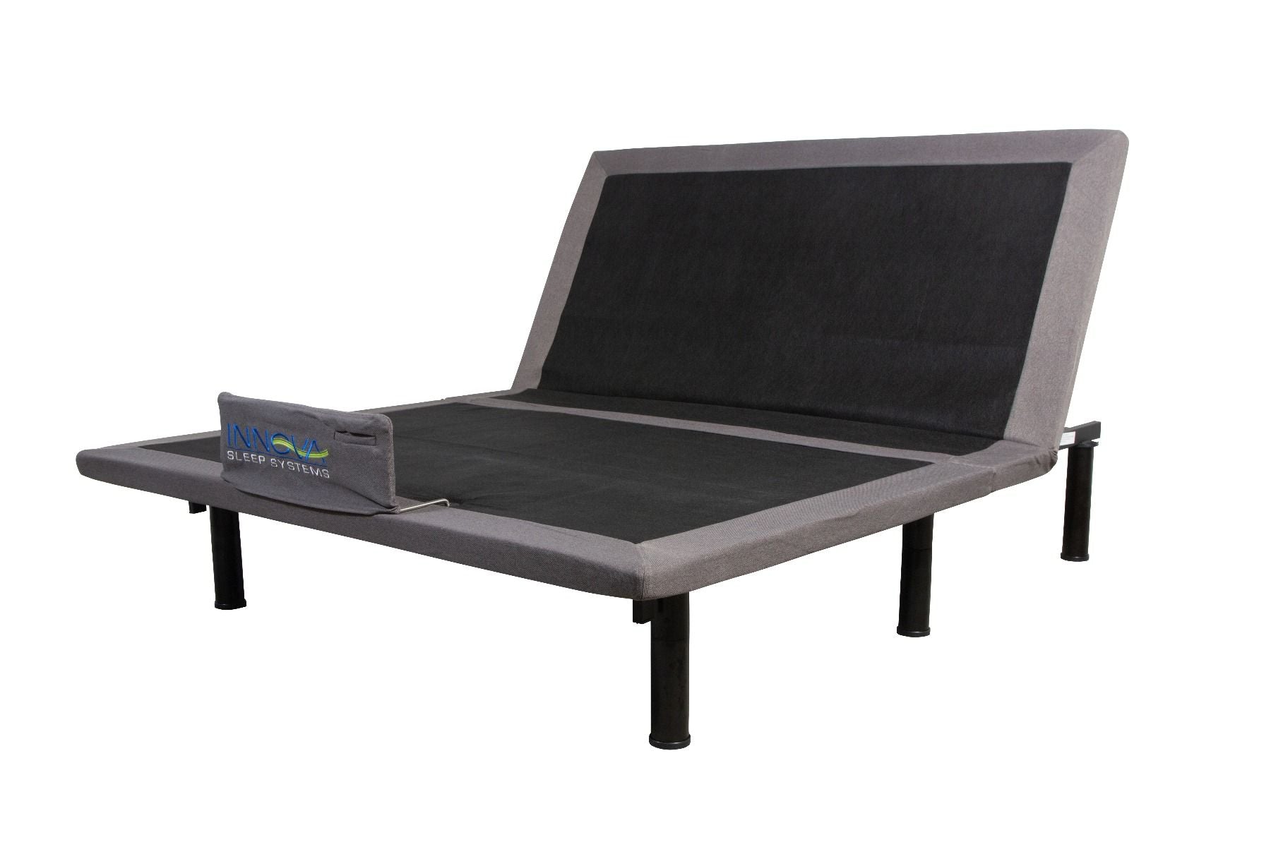 Innova GetGo Adjustable Bed Base raised in head-up position for reading comfort
