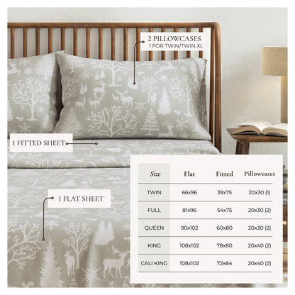 4-Piece Turkish Cotton Flannel Sheet - Lakeview Collection