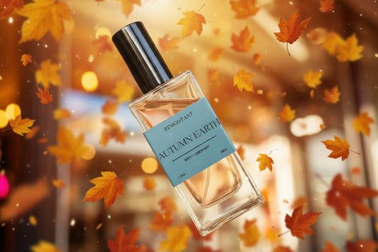 linen mist luxury bottle labeled 'Autumn Earth'