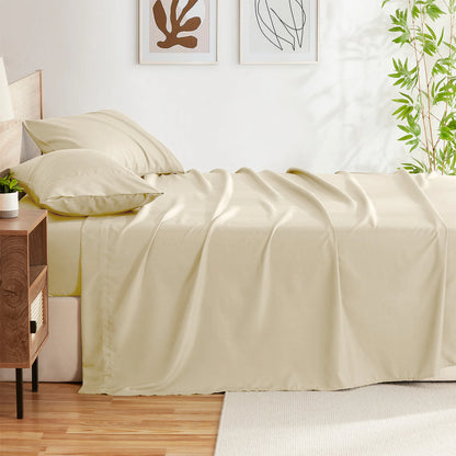 Cream bed sheet set
