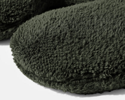 Black fuzzy weighted neck pillow