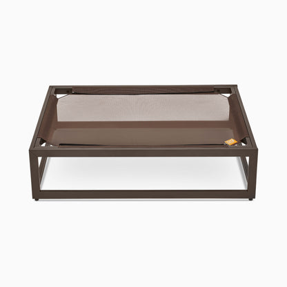 brown elevated dog bed super durable