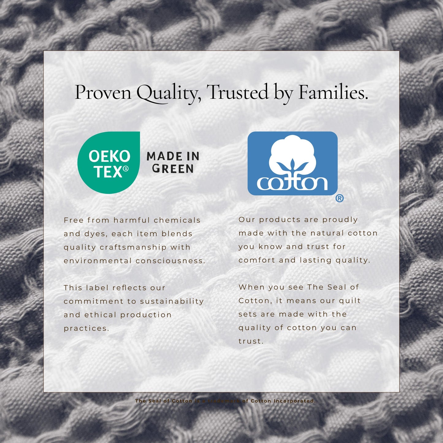 100% Cotton Honeycomb Waffle Garment Washed Quilt Set - Genevieve Collection