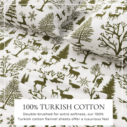 4-Piece Turkish Cotton Flannel Sheet - Lakeview Collection