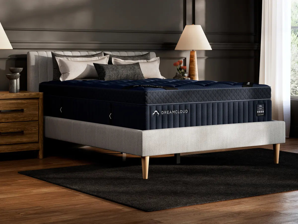 DreamCloud mattress on a bed in a bedroom setting