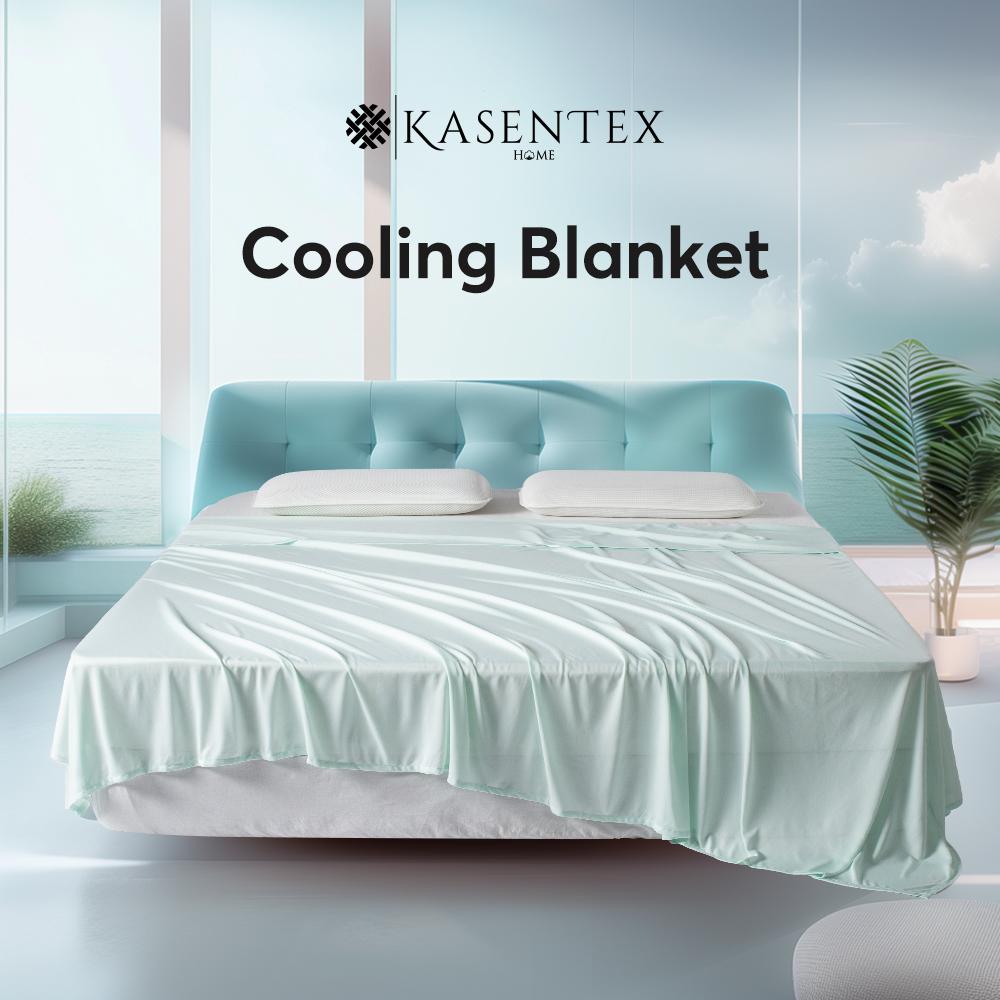 Sleep City Throw / Blue Throw Blanket Kasentex All Season Ultra Soft Silky Cooling Blanket, Hypoallergenic and Breathable Kasentex