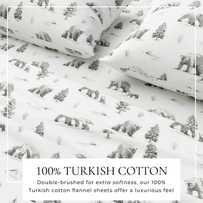 4-Piece Turkish Cotton Flannel Sheet - Lakeview Collection