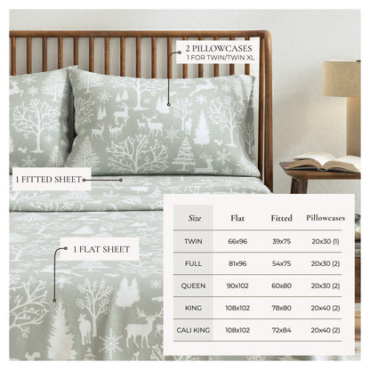 4-Piece Turkish Cotton Flannel Sheet - Lakeview Collection