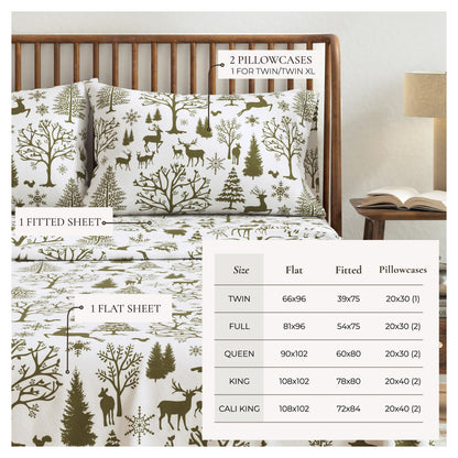 4-Piece Turkish Cotton Flannel Sheet - Lakeview Collection