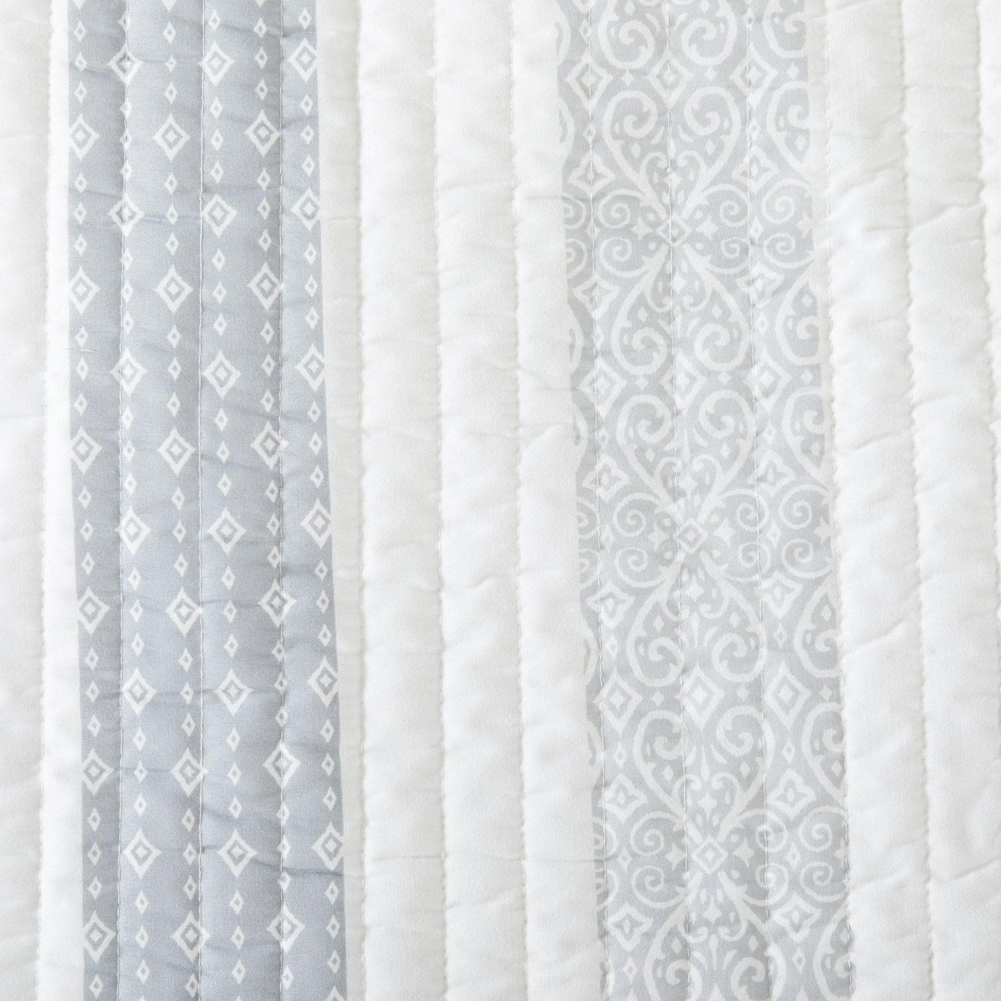 Sleep City Twin / Adele 3-Piece Stripe Quilt - Adele Collection Great Bay Home