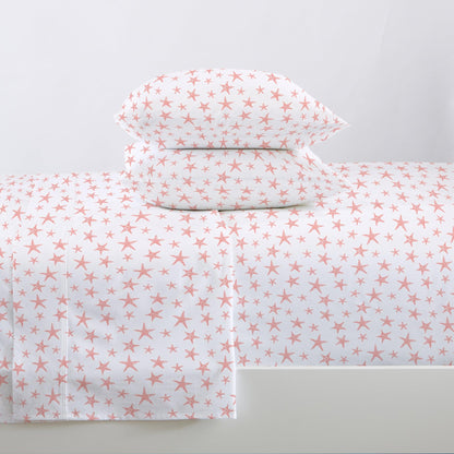 Sleep City King / Anchor Bed Sheets 4-Piece Coastal Microfiber Sheet - Newport Collection Great Bay Home