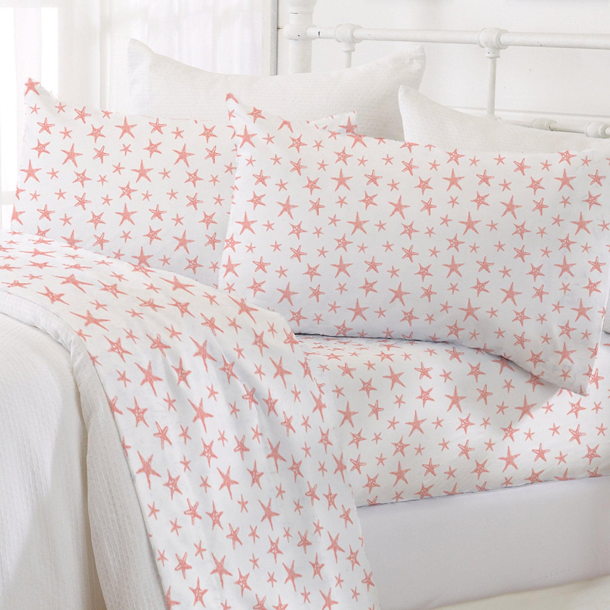 Sleep City King / Anchor Bed Sheets 4-Piece Coastal Microfiber Sheet - Newport Collection Great Bay Home