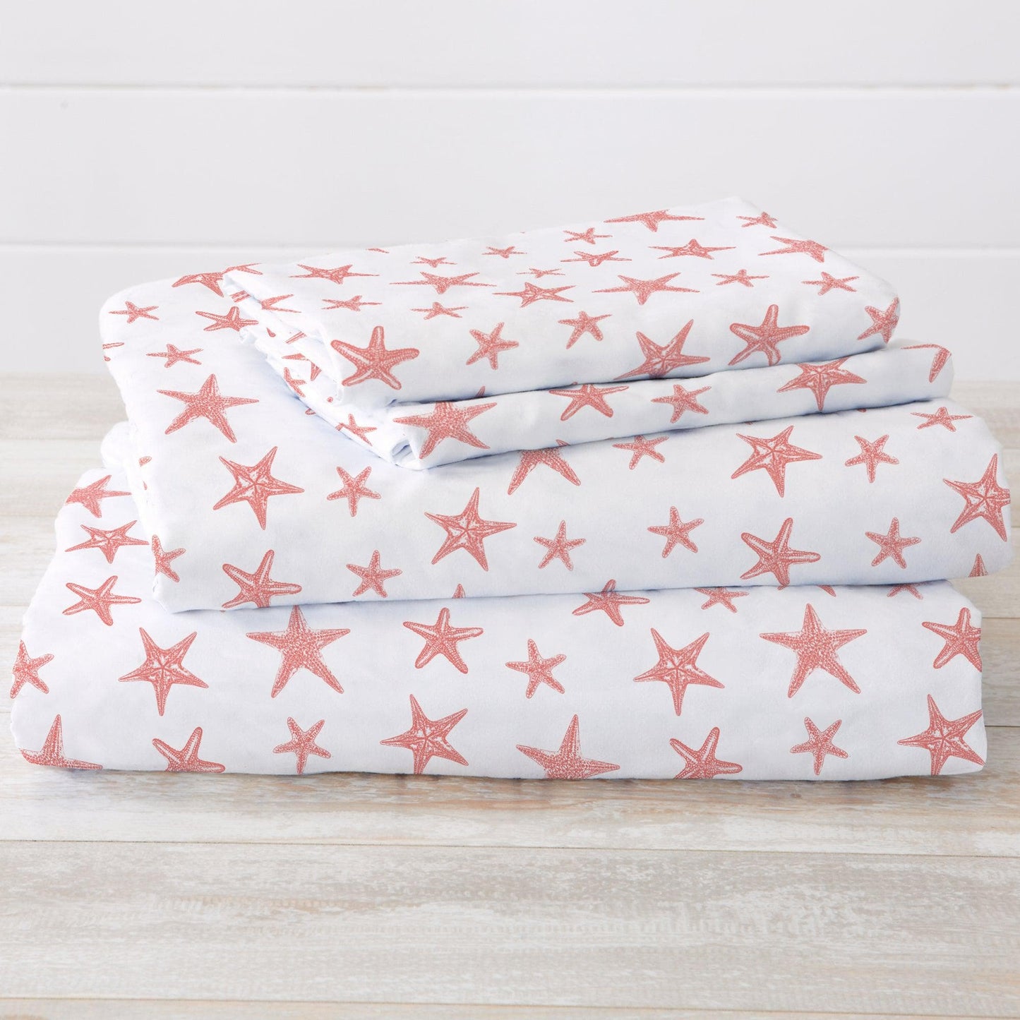 Sleep City King / Anchor Bed Sheets 4-Piece Coastal Microfiber Sheet - Newport Collection Great Bay Home